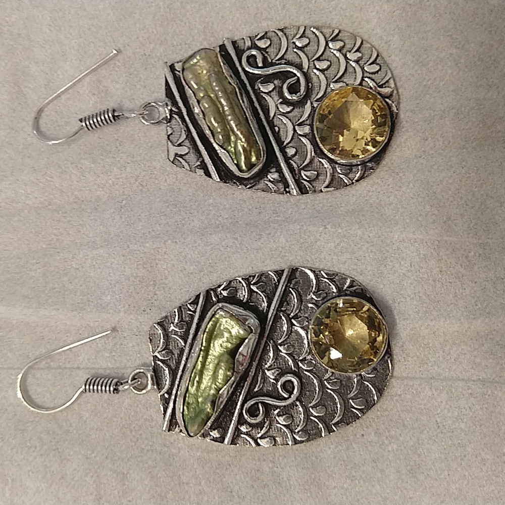 Canaanite and biwa earrings